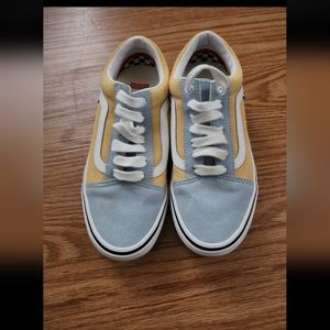 Vans blue & yellow popcush shoes